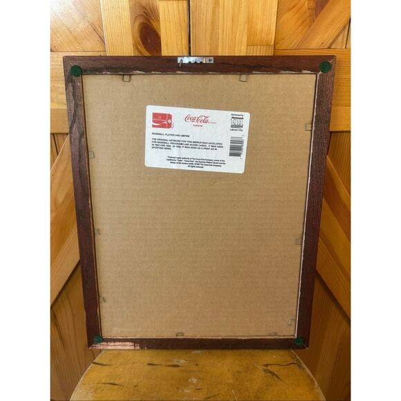 Vintage Coca Cola Mirror 16"x13" Delicious and Refreshing Baseball Player Umpire - Picture 4 of 4